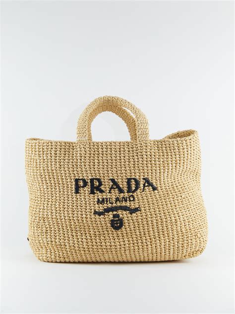 prada raffia tote amazon|Prada large raffia tote.